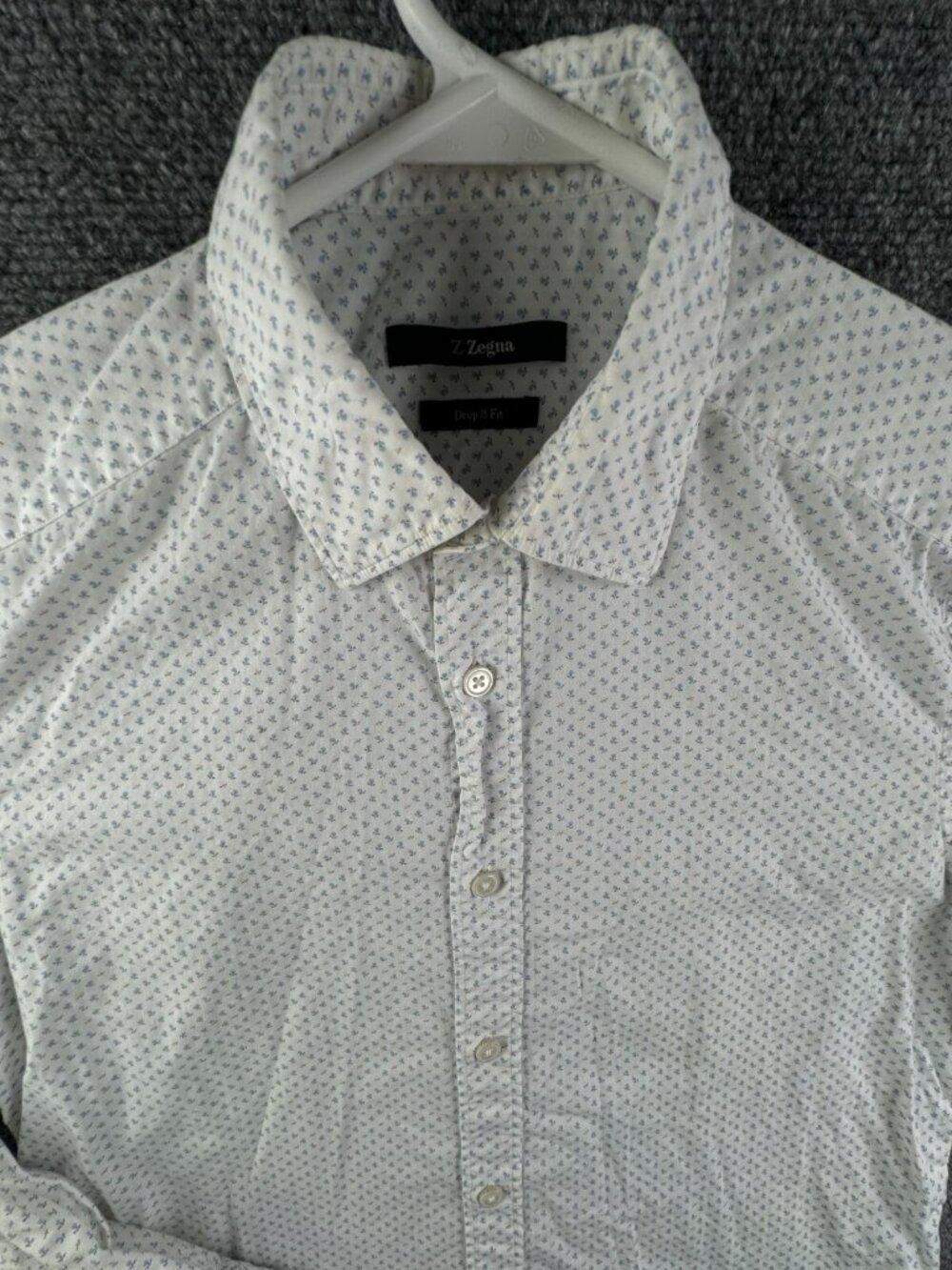 Ermenegildo Z Zegna Long Sleeve Button Up Shirt Men Floral Size 15 Drop 8 Fit